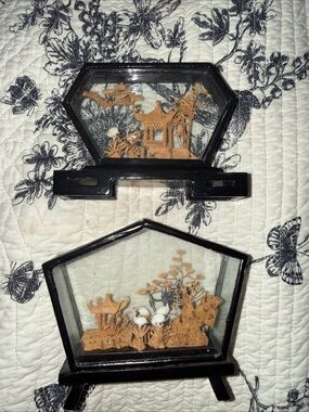 San You Asian Cork Art lot of 2